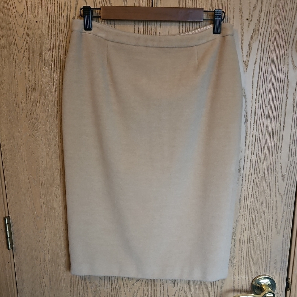 Luca Luca Elegant Cream Cashgora Pencil Skirt